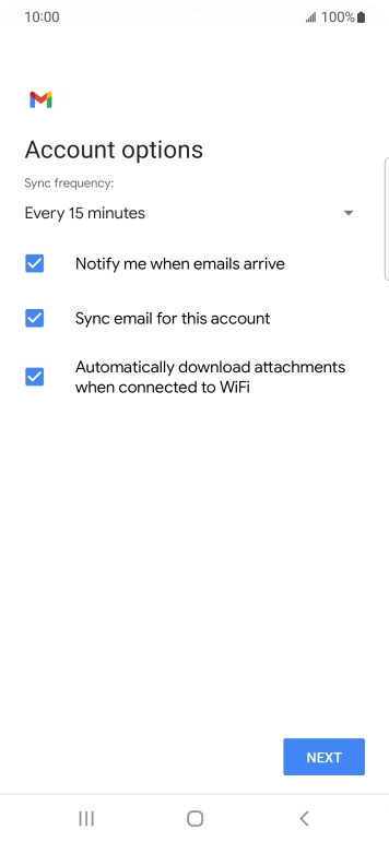 Press the drop down list below 'Sync frequency:'.