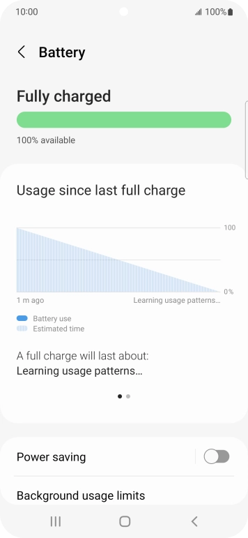 Press Power saving.