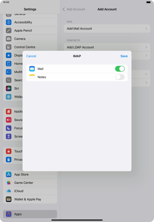 Press Save. Your email account has now been set up. To select more settings for incoming and outgoing server, proceed with the following steps. Press Save. Your email account has now been set up. To select more settings for incoming and outgoing server, proceed with the following steps.