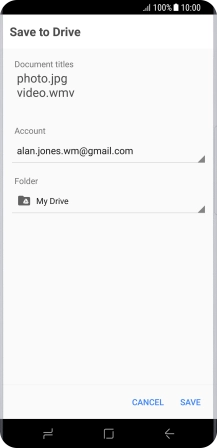 Press the field below 'Folder' and go to the required folder.