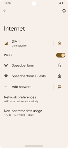 Press the required WiFi network.