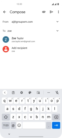 Press the required contact.
