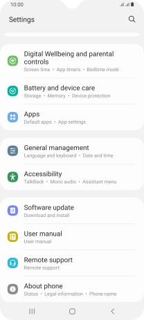 Press Software update.