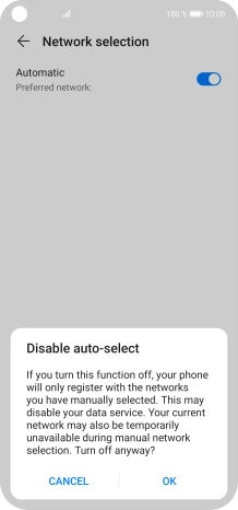 Press OK and your phone will search for networks.