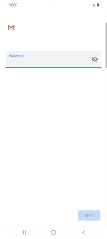 Press the field below 'Password' and key in the password for your email account.