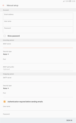 Press the drop down list below 'Security type'.
