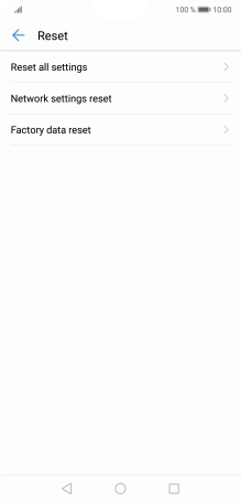 Press Factory data reset.