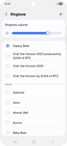 Press the required ringtones to hear them.