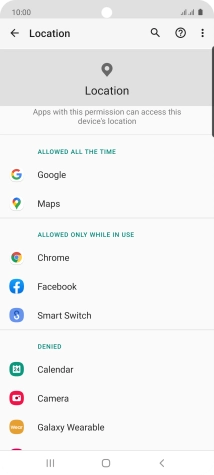 Press the required app.