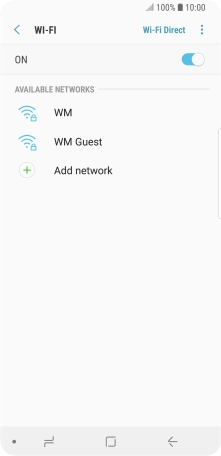 Press the required WiFi network.