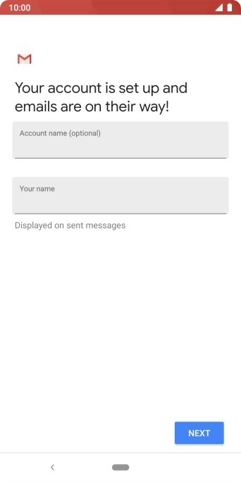 Press the field below 'Account name (optional)' and key in the required name.