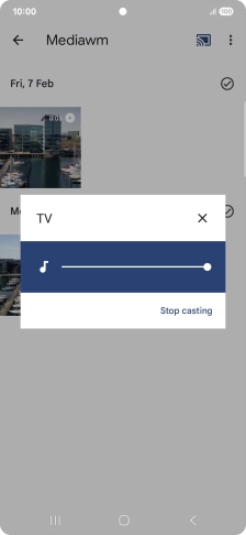 Press Stop casting.