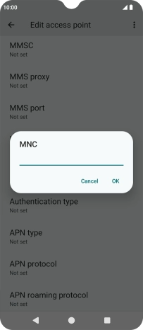 Key in 10 and press OK.
