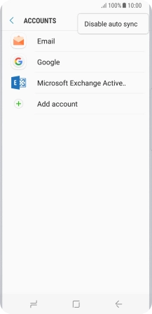 Press Disable auto sync.