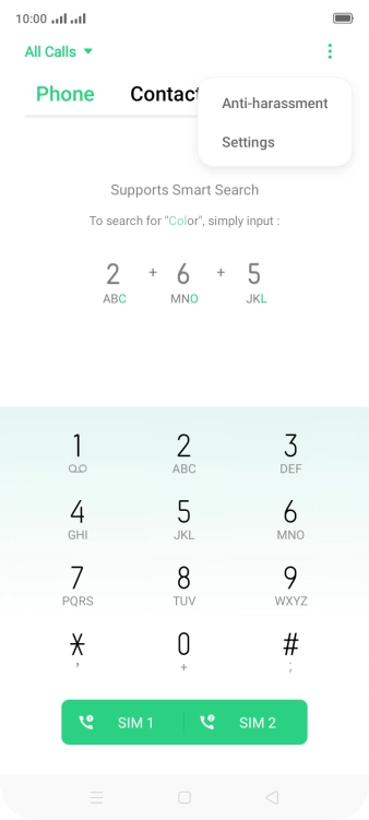 Press Settings.