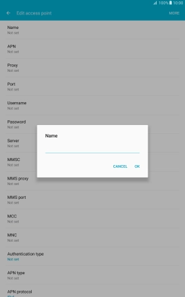 Key in O2 UK MMS and press OK.
