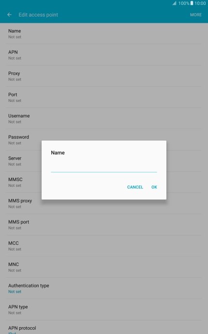 Key in O2 UK MMS and press OK.