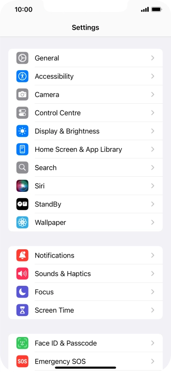 Press Face ID & Passcode.