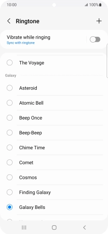 Press the add ring tone icon.