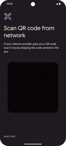 Place the QR code you've received inside the phone camera frame to scan the code.