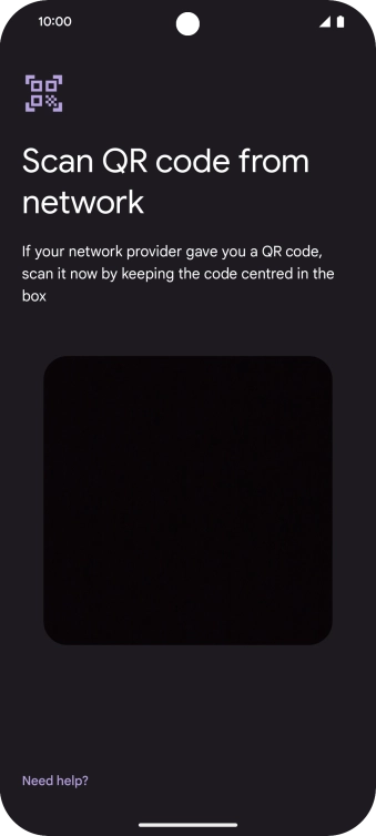 Place the QR code you've received inside the phone camera frame to scan the code.