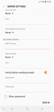 Press the drop down list below 'Security type'.