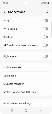 Press the indicator next to 'Wi-Fi Calling' to turn the function on or off.