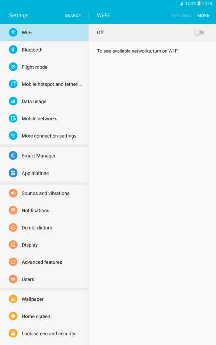 Press Data usage.
