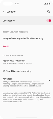 Press App access to location.