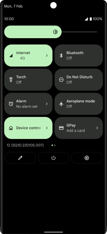 Press the settings icon.