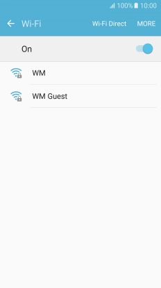 Press the required WiFi network.