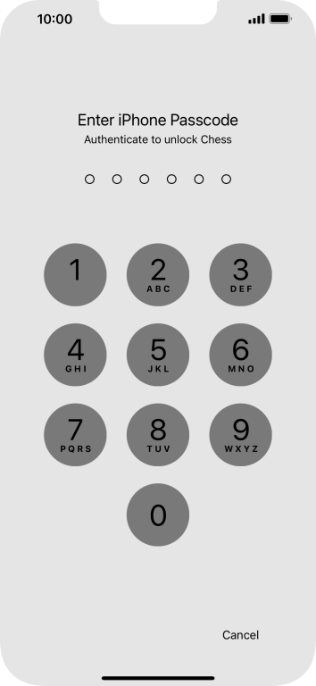 Use the lock code you created. The app is now no longer locked.