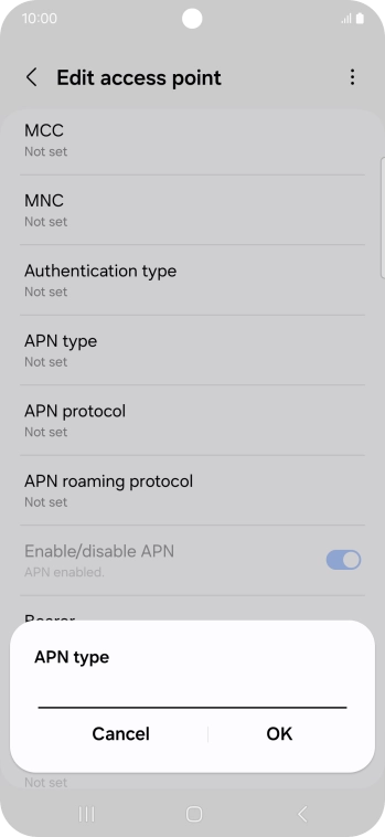 Key in mms and press OK.