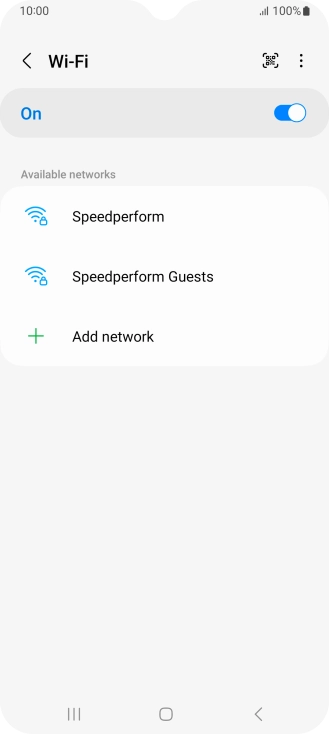 Press the menu icon.