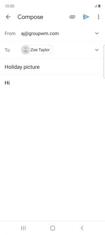 Press the attachment icon.