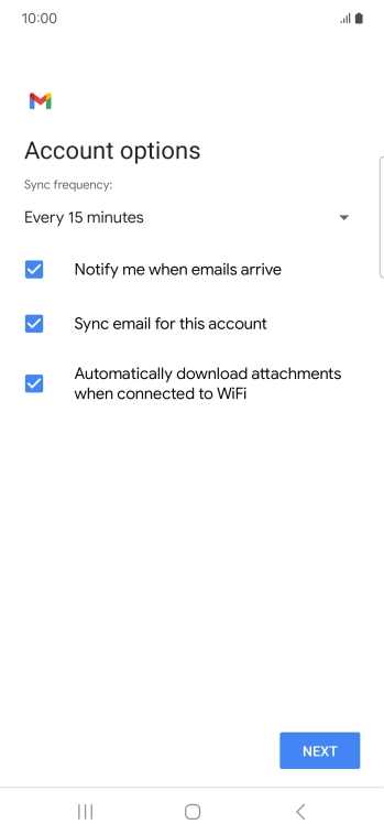 Press the drop down list below 'Sync frequency:'.