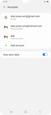 Press the indicator next to 'Auto sync data' to turn the function on or off.