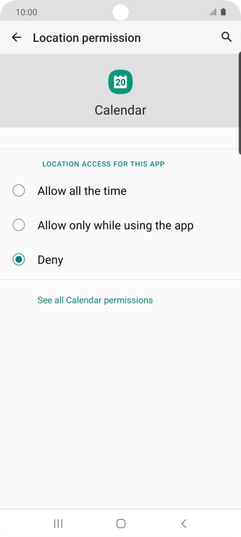 Press the required setting. Press the required setting.