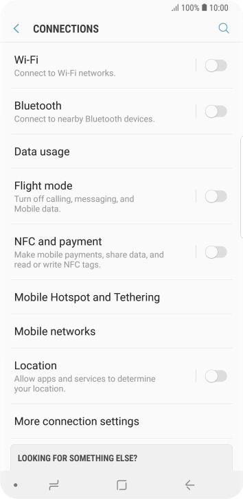 Press Data usage.