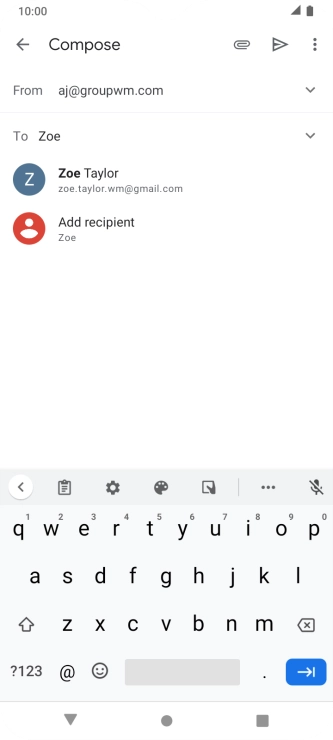 Press the required contact. Press the required contact.
