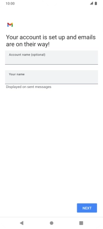 Press the field below 'Account name (optional)' and key in the required name.