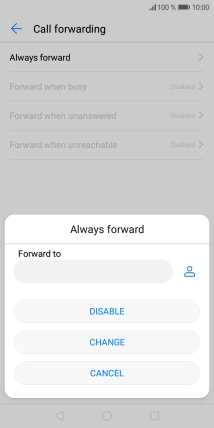 Press DISABLE.