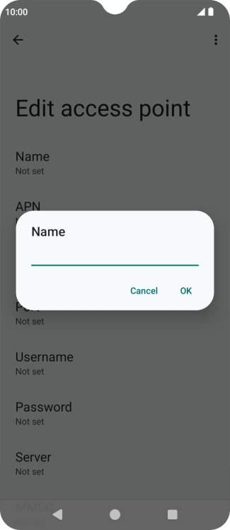 Key in O2 UK MMS and press OK.