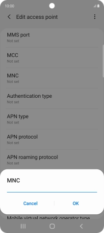 Key in 10 and press OK.