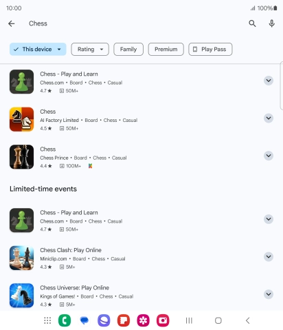 Press the required app.