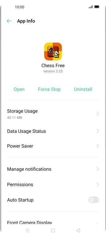 Press Storage Usage.