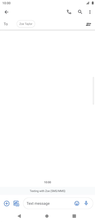 Press the text input field and write the text for your picture message.