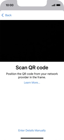 Place the QR code you've received inside the phone camera frame to scan the code.