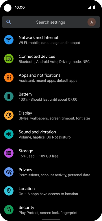 Press Apps and notifications.