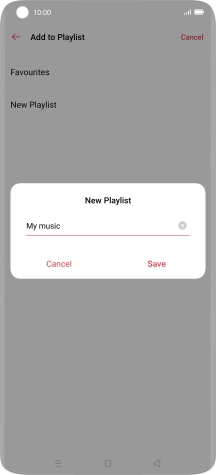 Key in a name for the playlist and press Save.